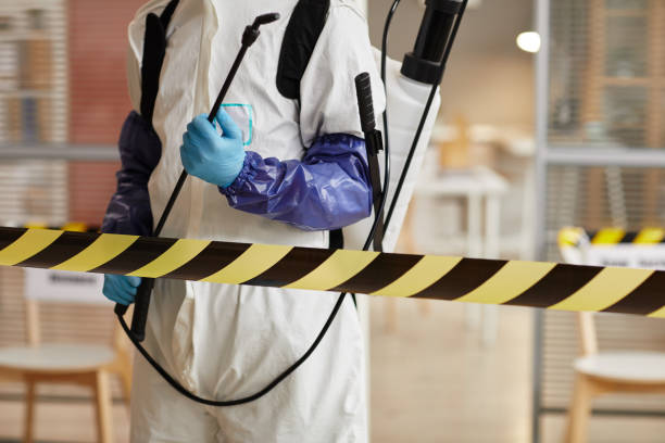 Professional Blood Cleanup technician working in Augusta, WI